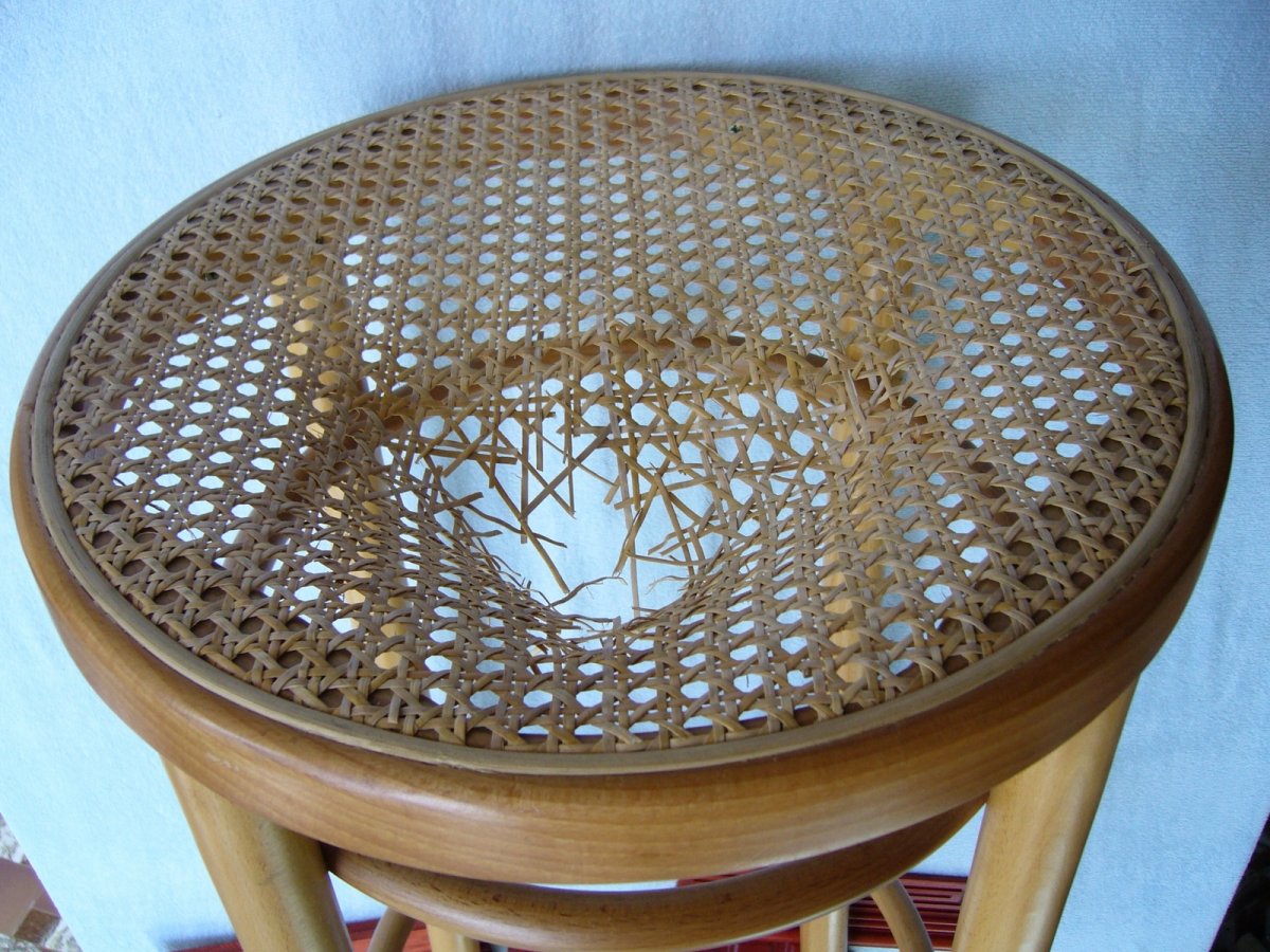 okrągłe krzesło rowkowane
